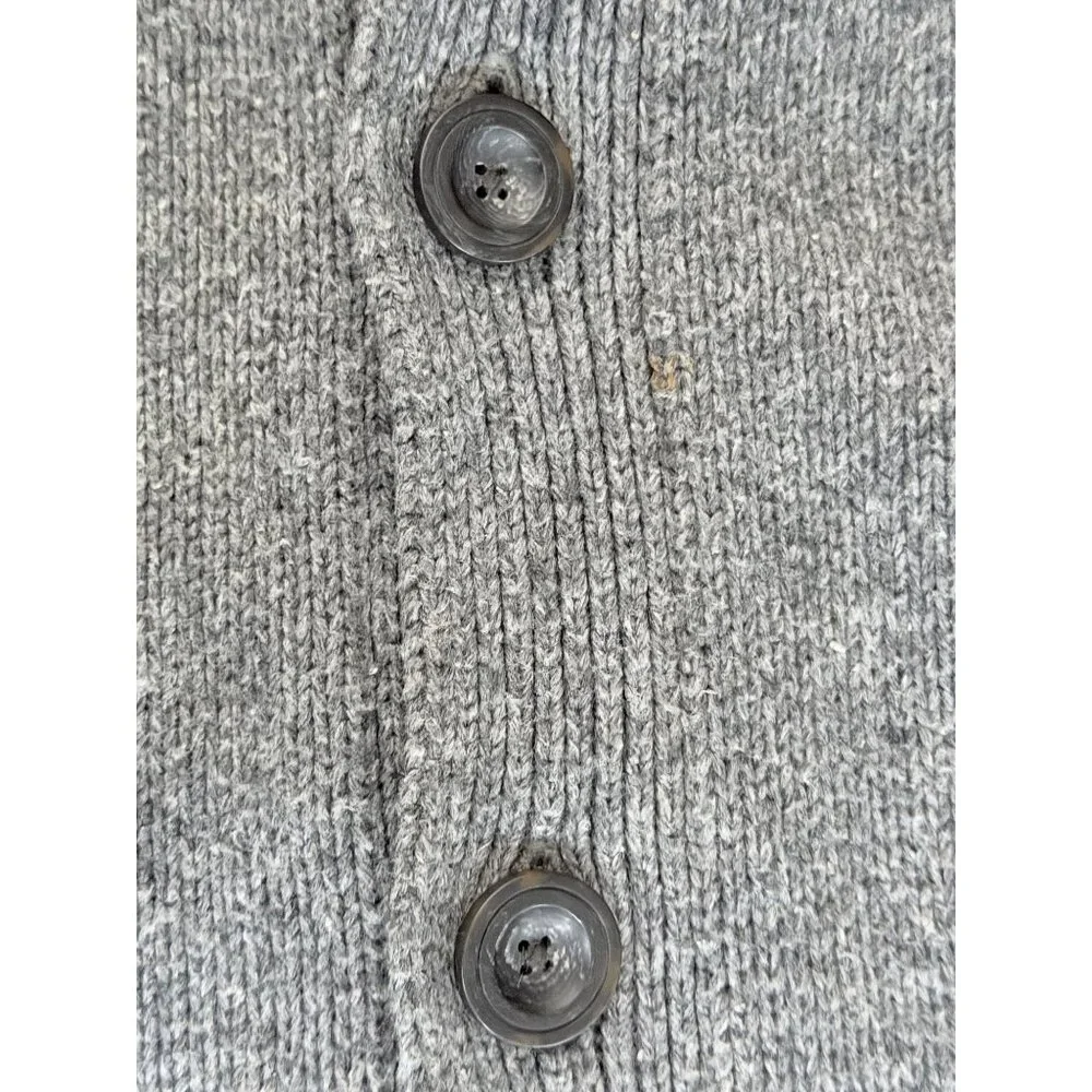 Banana Republic Shawl Cardigan Sweater Mens M Gray Wool Blend Academia‎ Grandpa